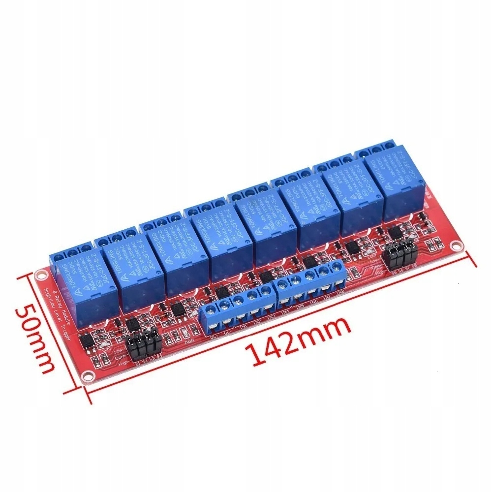 Moduł przekaźnika 5V 10A 8-kanałowy L/H ARK Arduino Raspberry Pi — zdjęcie produktu