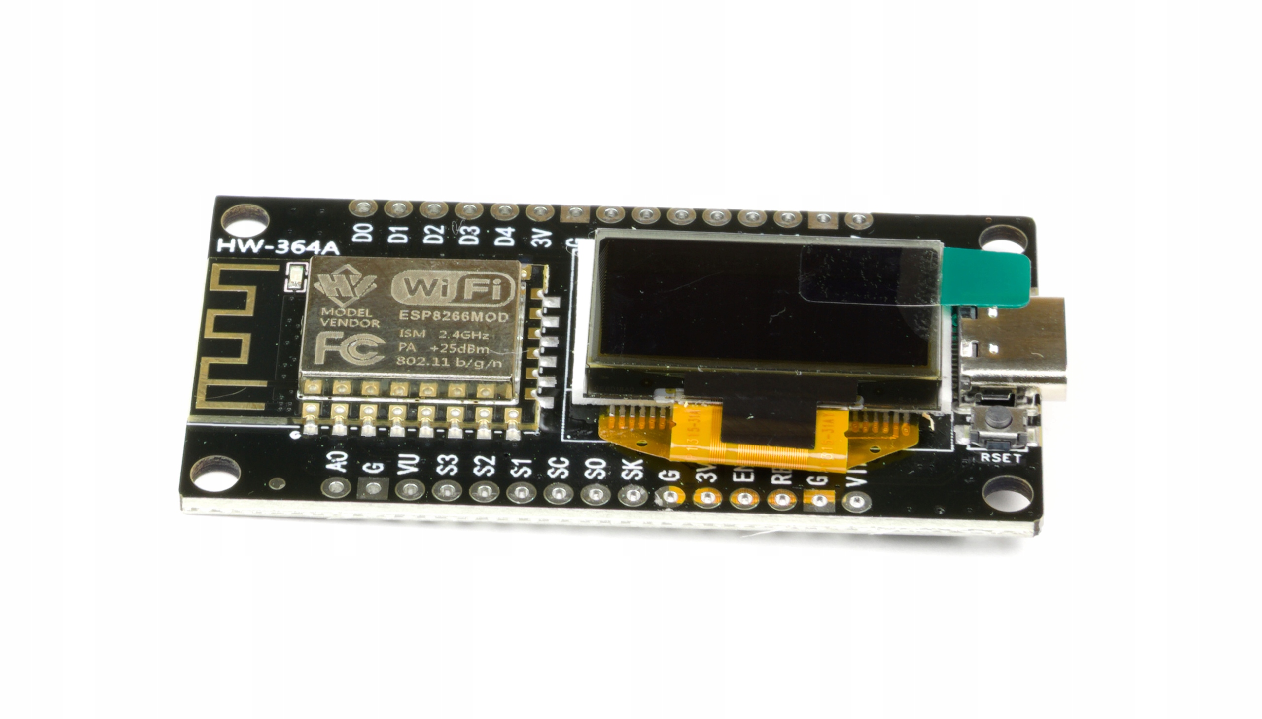 IMZ ESP8266 NodeMCU OLED 0.96" USB-C żółto-niebieski — zdjęcie produktu