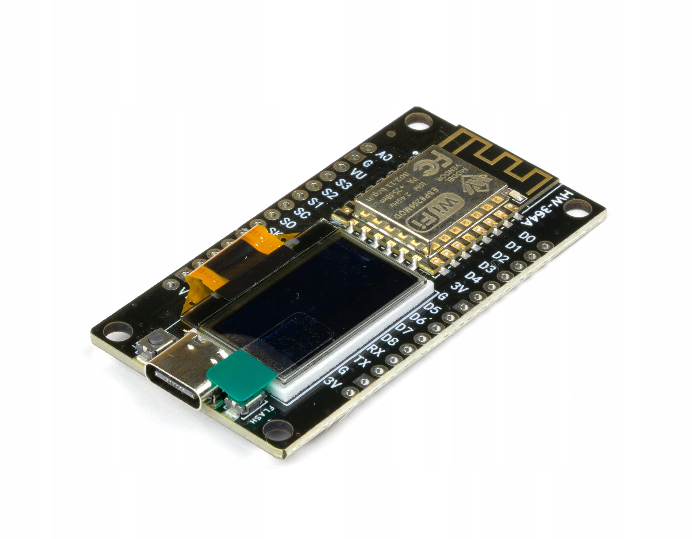 IMZ ESP8266 NodeMCU OLED 0.96" USB-C żółto-niebieski — zdjęcie produktu