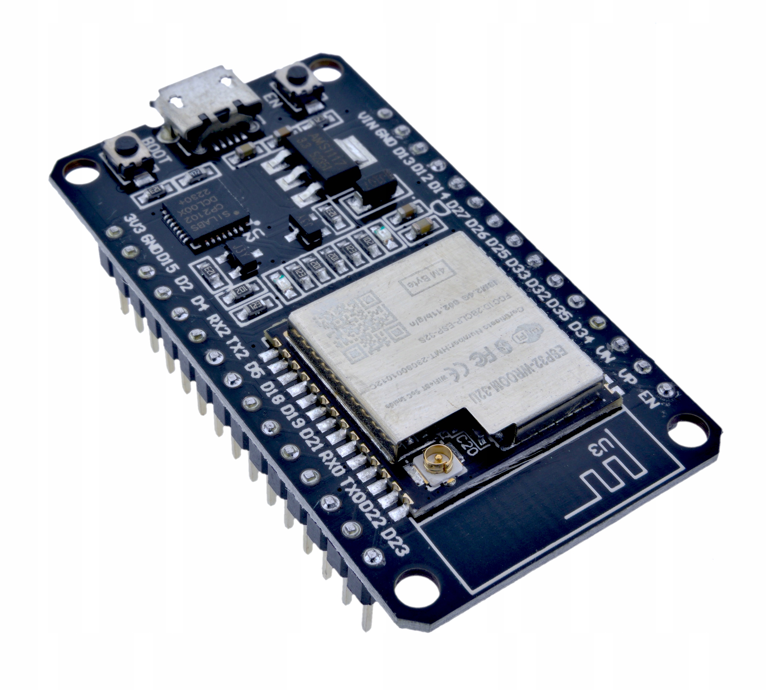 IMZ Płytka ESP32 30pin z WROOM-32U CP2102 micro-USB złącze anteny U.FL — zdjęcie produktu