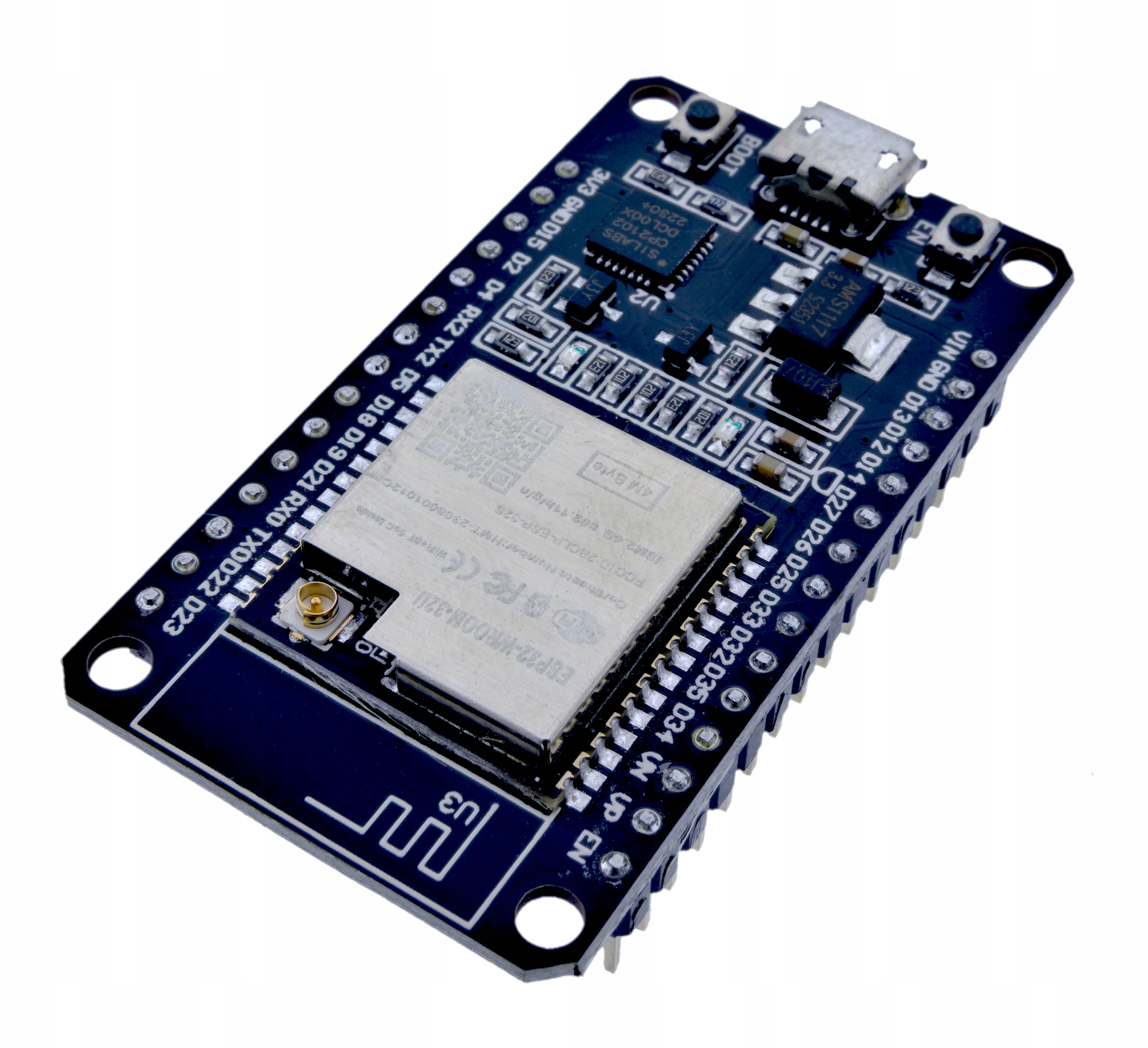 IMZ Płytka ESP32 30pin z WROOM-32U CP2102 micro-USB złącze anteny U.FL — zdjęcie produktu