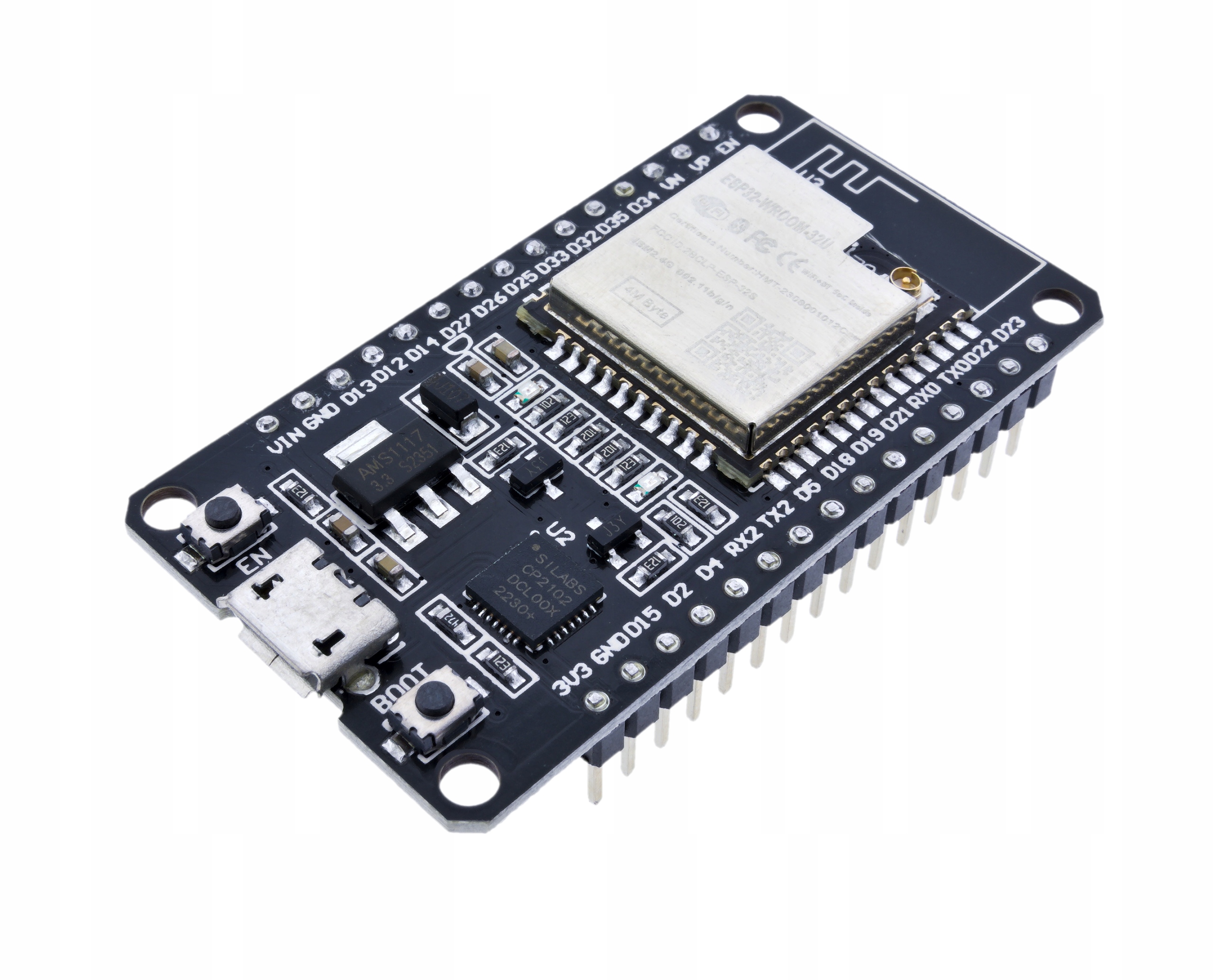 IMZ Płytka ESP32 30pin z WROOM-32U CP2102 micro-USB złącze anteny U.FL — zdjęcie produktu
