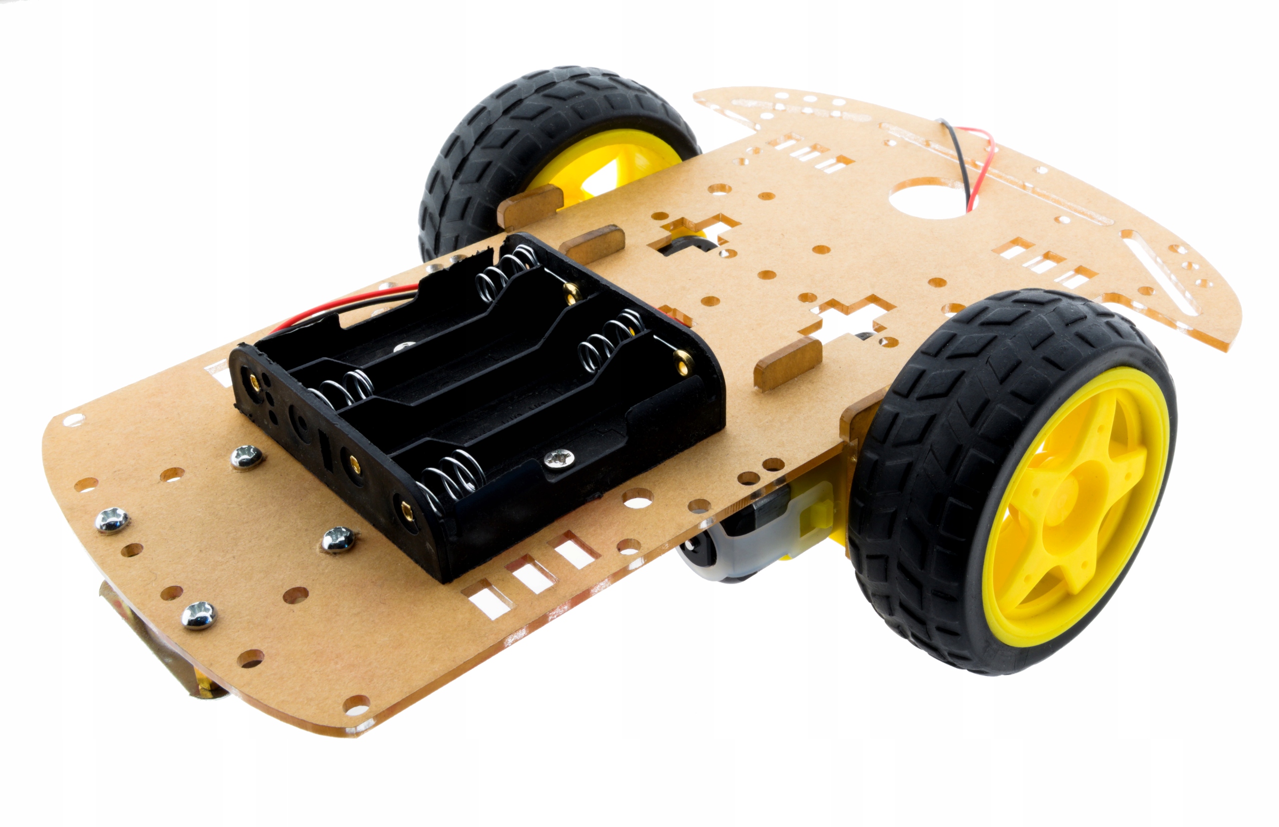 IMZ STEM Lab: Podwozie robota 2WD z enkoderami, silniki TT, koła 65 mm, koszyk 4xAA — zdjęcie produktu