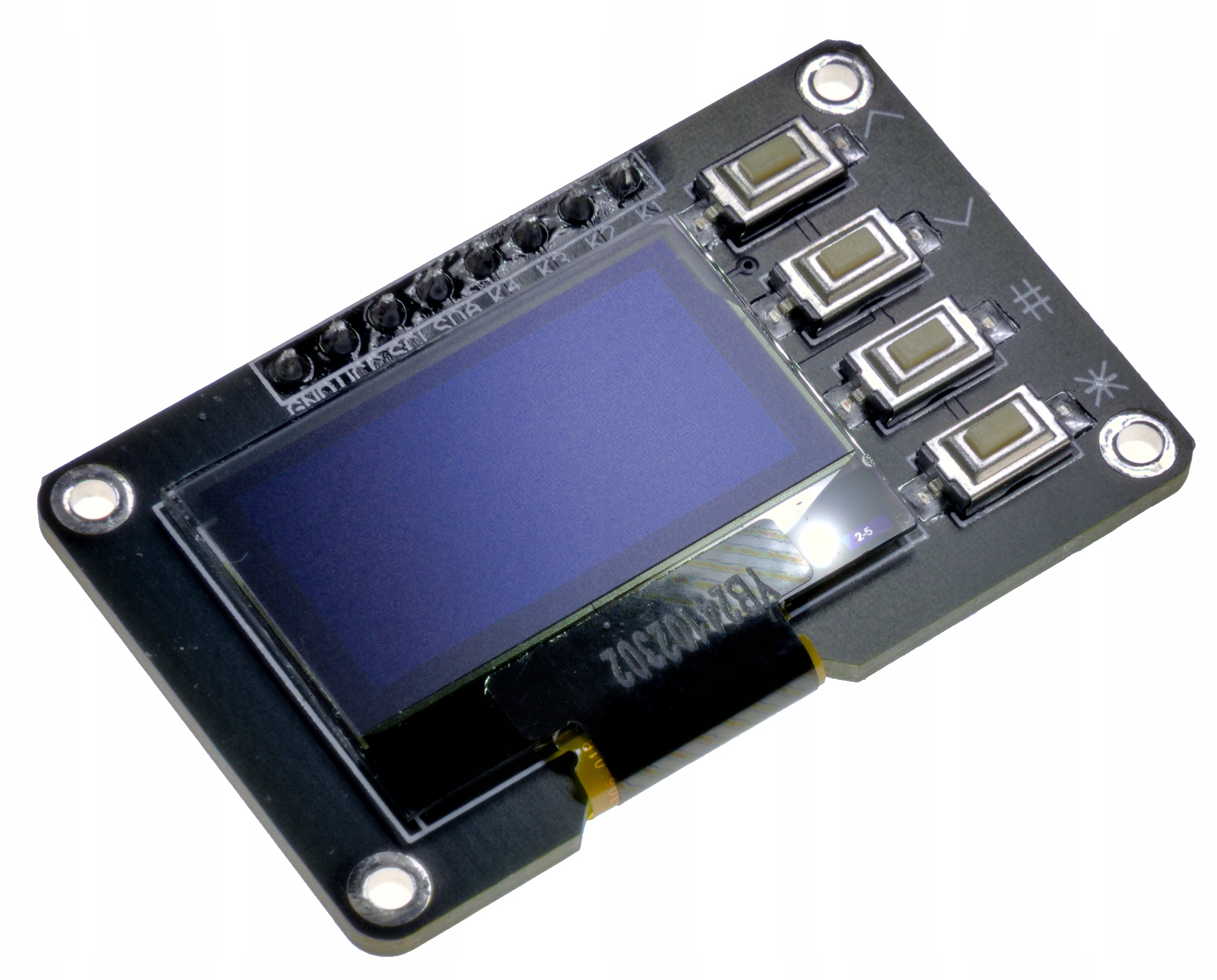 IMZ Wyśietlacz panel OLED 0.96" SSD1306 I2C z 4 przyciskami BLUE — zdjęcie produktu