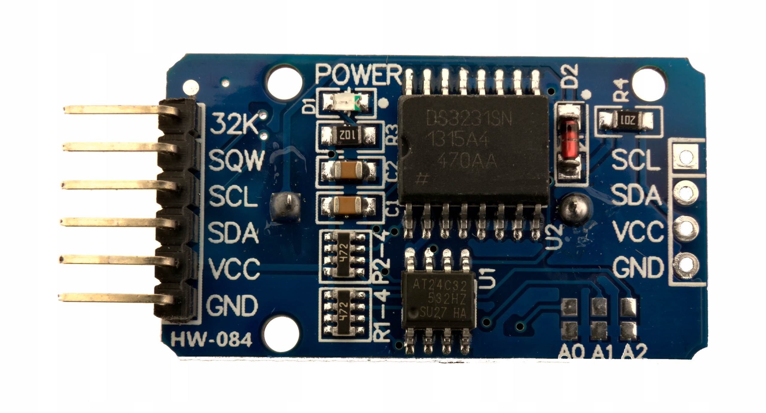 IMZ Moduł RTC DS3231 I2C – zegar czasu rzeczywistego, precyzyjny (bez baterii) — zdjęcie produktu