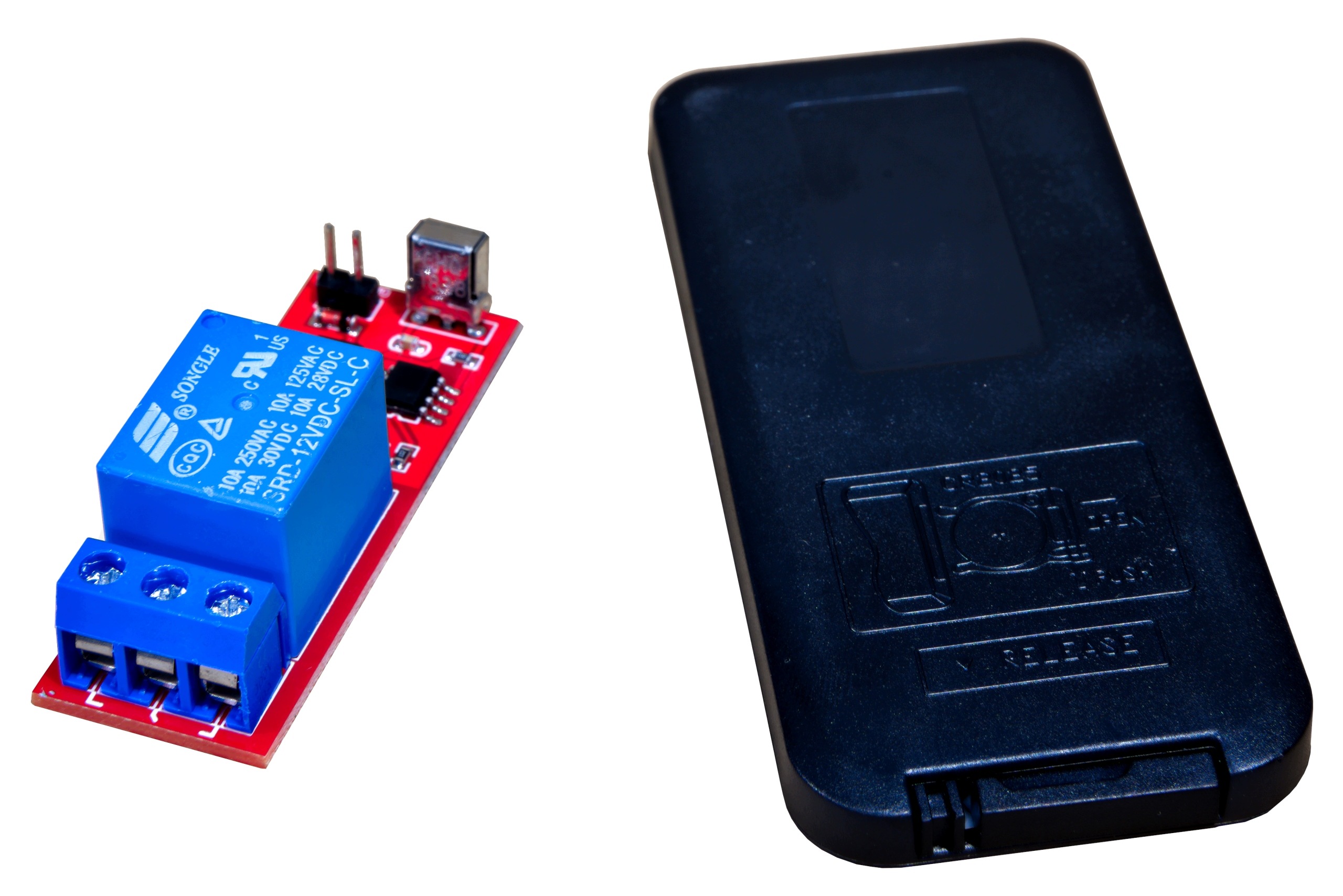 MZ Moduł przekaźnika 5V sterowany pilotem IR 38kHz (ON/OFF) 10A — zdjęcie produktu