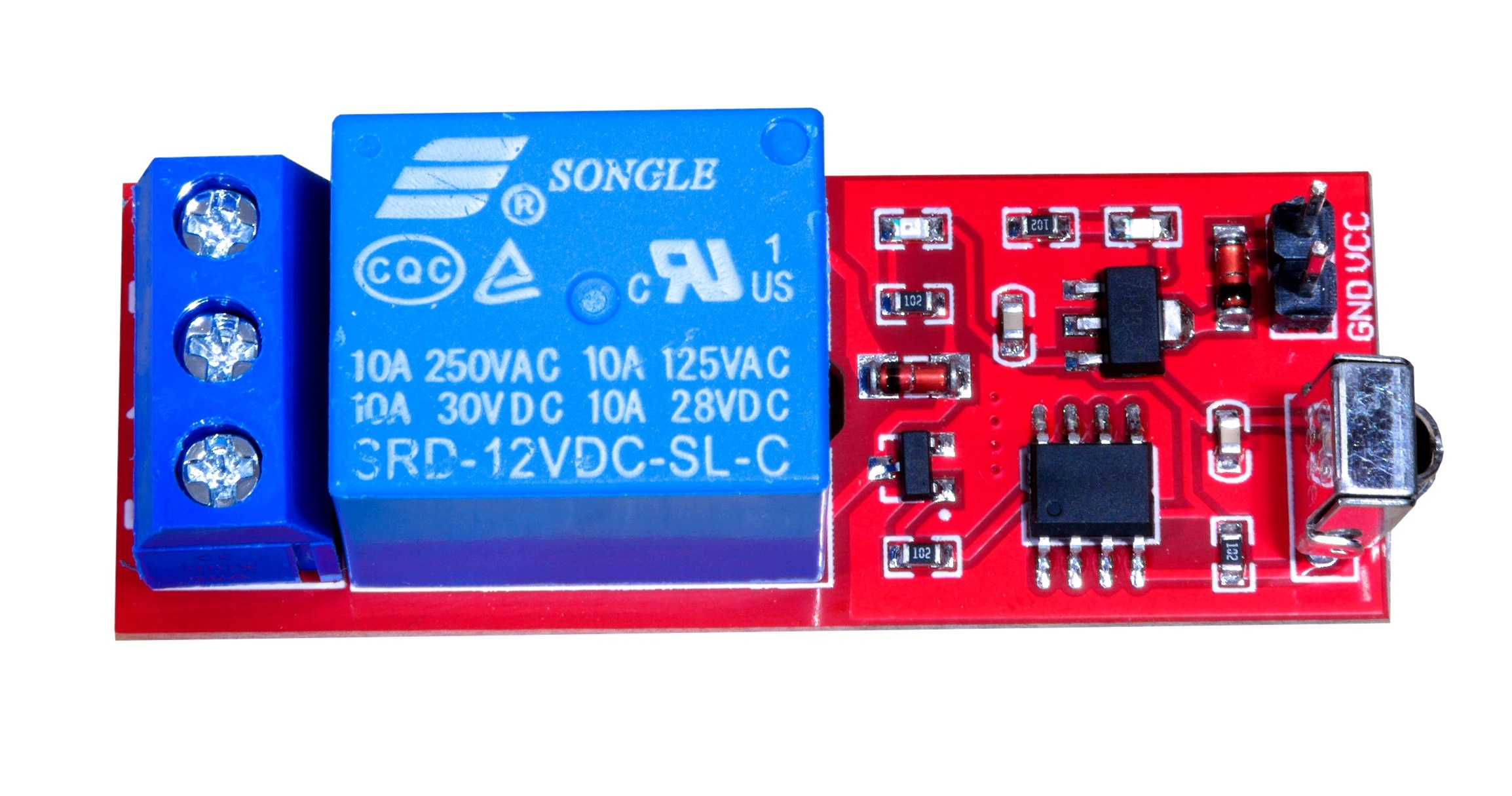 MZ Moduł przekaźnika 5V sterowany pilotem IR 38kHz (ON/OFF) 10A — zdjęcie produktu