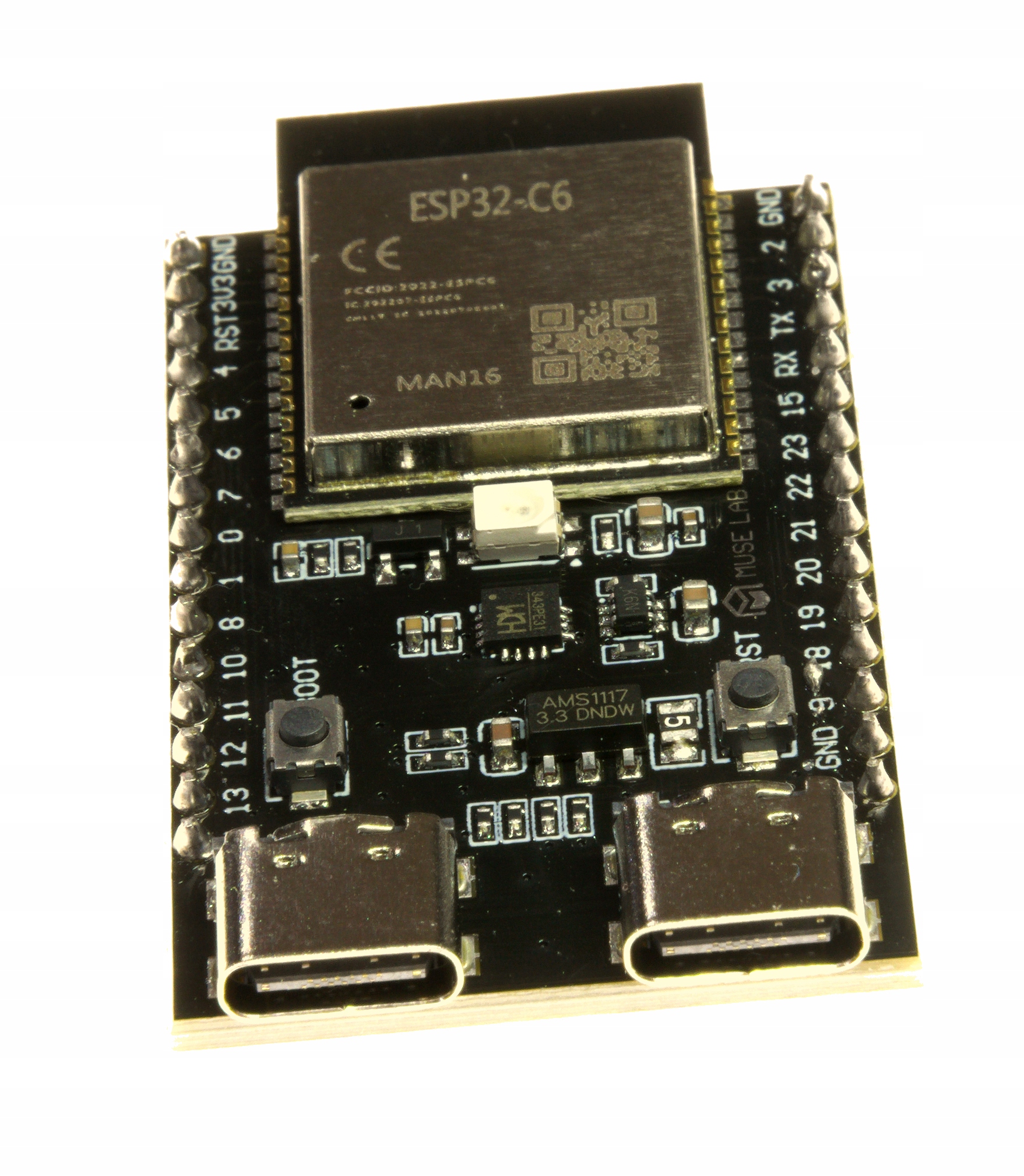 IMZ Moduł ESP32-C6 N16 zlutowany - 16MB FLASH WiFi6, Bluetooth BLE 5.0, Zigbee, Matter Thread — zdjęcie produktu